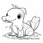 Cute Platypus with Australian Animals Coloring Pages 4