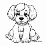 Cute Poodle Adult Coloring Pages 1