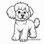 Cute Poodle Adult Coloring Pages 2