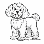 Cute Poodle Adult Coloring Pages 4