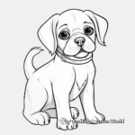 Cute Pug Puppy Coloring Pages 2