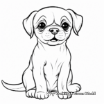 Cute Pug Puppy Coloring Pages 4