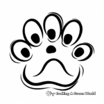 Cute Puppy Paw Print Coloring Pages 1