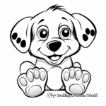 Cute Puppy Paw Print Coloring Pages 2