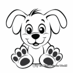 Cute Puppy Paw Print Coloring Pages 3