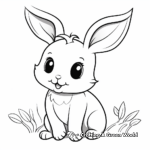 Cute Rabbit Coloring Pages 1