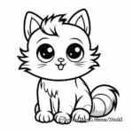 Cute Ragdoll Cat Coloring Pages 4