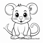 Cute Rat Coloring Pages for Kids 1