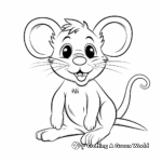 Cute Rat Coloring Pages for Kids 2