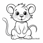 Cute Rat Coloring Pages for Kids 4
