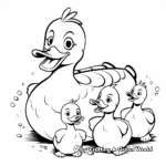 Cute Rubber Duck Family Coloring Pages 1