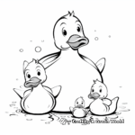 Cute Rubber Duck Family Coloring Pages 4