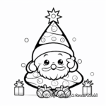 Cute Santa-Decorated Christmas Tree Coloring Pages 4