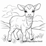 Cute Sheep in the Irish Hills Coloring Pages 2