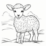 Cute Sheep in the Irish Hills Coloring Pages 3