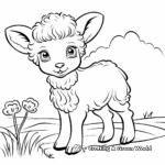 Cute Sheep in the Irish Hills Coloring Pages 4