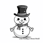 Cute Snowman Christmas Card Coloring Pages 2