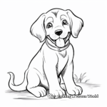 Cute St Bernard Puppy Coloring Pages 3