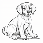 Cute St Bernard Puppy Coloring Pages 4