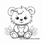 Cute Teddy Bear Valentines Coloring Pages 2