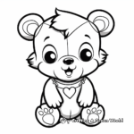 Cute Teddy Bear Valentines Coloring Pages 3