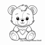 Cute Teddy Bear Valentines Coloring Pages 4