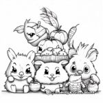 Cute Thanksgiving Critter Coloring Pages for Teens 2