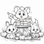 Cute Thanksgiving Critter Coloring Pages for Teens 3