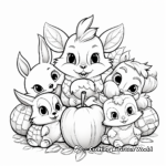 Cute Thanksgiving Critter Coloring Pages for Teens 4
