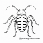 Cute Tiger Beetle Coloring Pages for Kids 3