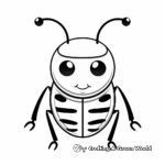 Cute Tiger Beetle Coloring Pages for Kids 4