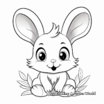 Cute Wednesday Bunny Coloring Pages 1