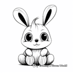 Cute Wednesday Bunny Coloring Pages 3