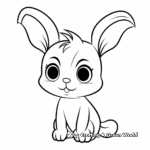 Cute Wednesday Bunny Coloring Pages 4