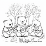 Cute Wombat Musicians Working in Harmony Coloring Pages 4