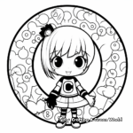 Cutesy Letter O with Kawaii Objects Coloring Pages 3