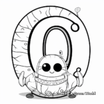 Cutesy Letter O with Kawaii Objects Coloring Pages 4