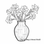Daffodils in a Vase: Beautiful Coloring Pages 2