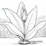 Dainty Banana Flower Printable Coloring Pages 4