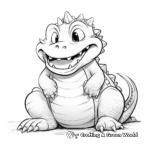 Dainty Dwarf Crocodile Coloring Pages 1