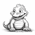 Dainty Dwarf Crocodile Coloring Pages 2