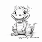 Dainty Dwarf Crocodile Coloring Pages 4