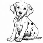 Dalmatian Dog Coloring Pages 4
