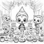 Day of the Dead Altar Scenes Coloring Pages 2