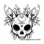 Day of the Dead-inspired Animal Skull Coloring Pages 2