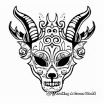 Day of the Dead-inspired Animal Skull Coloring Pages 3
