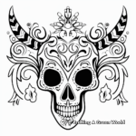 Day of the Dead-inspired Animal Skull Coloring Pages 4