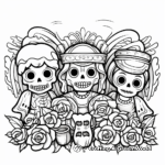 Day of the Dead: Angels and Saints Coloring Pages 1