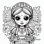 Day of the Dead: Angels and Saints Coloring Pages 3
