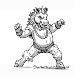 Dazzling Disco Dancing Unicorn Coloring Pages 4
